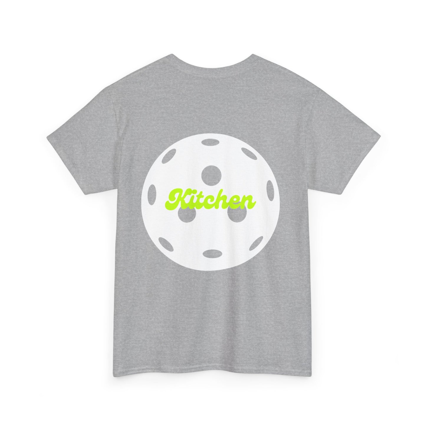Kitchen Pickleball Tee shirt sport gray back