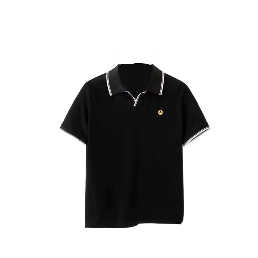 Kitchen On Court Heritage Pickleball Polo- Black