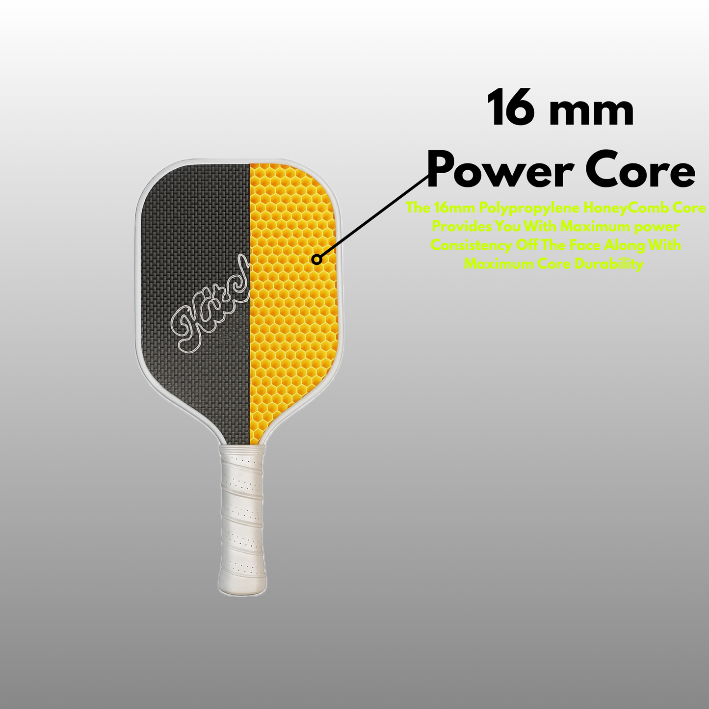 K1Y Carbon Fiber Silver Titanium 16MM Core Set (Includes Paddle Cover)