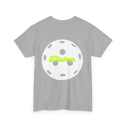 Kitchen Pickleball Tee shirt sport gray back