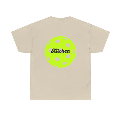 Kitchen Pickleball Tee shirt sand  Back 