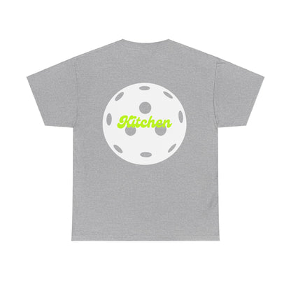 Kitchen Pickleball Tee shirt sport gray back
