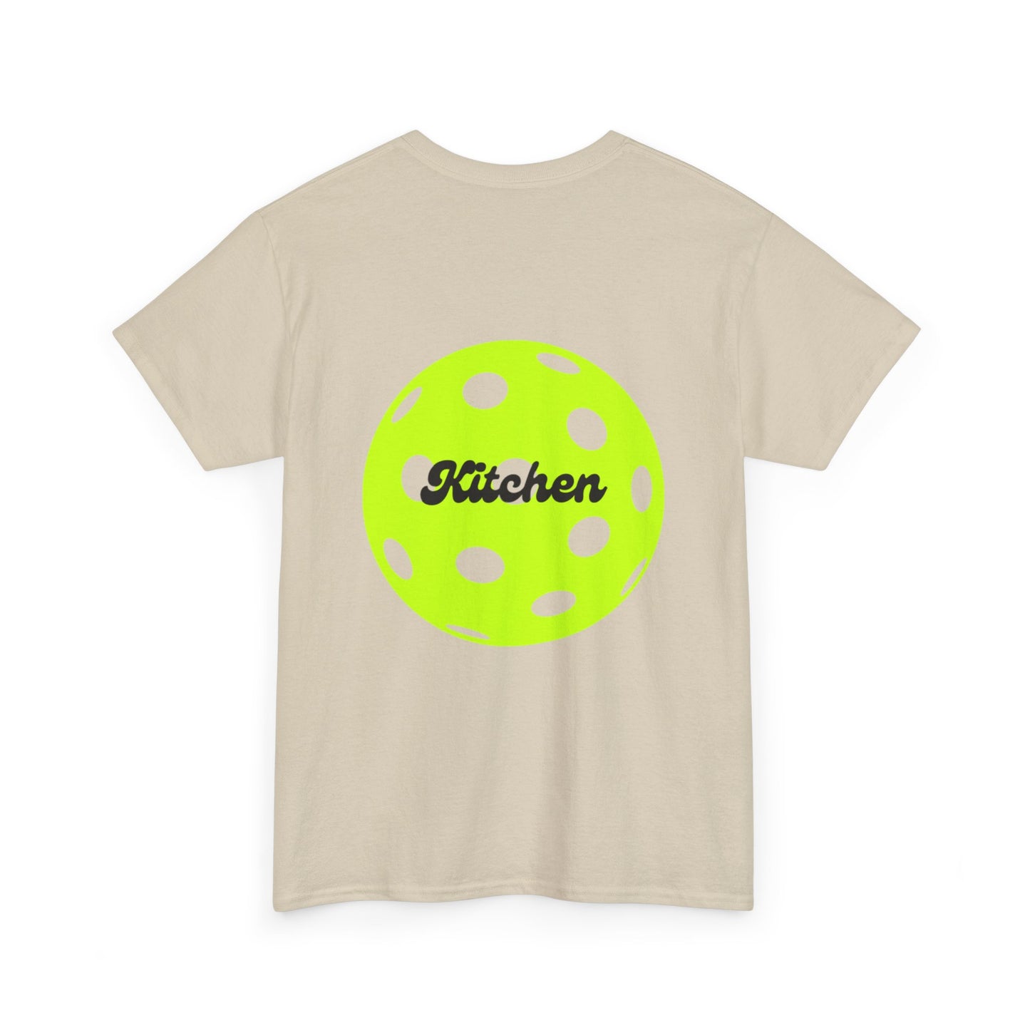 Kitchen Pickleball Tee shirt sand  Back