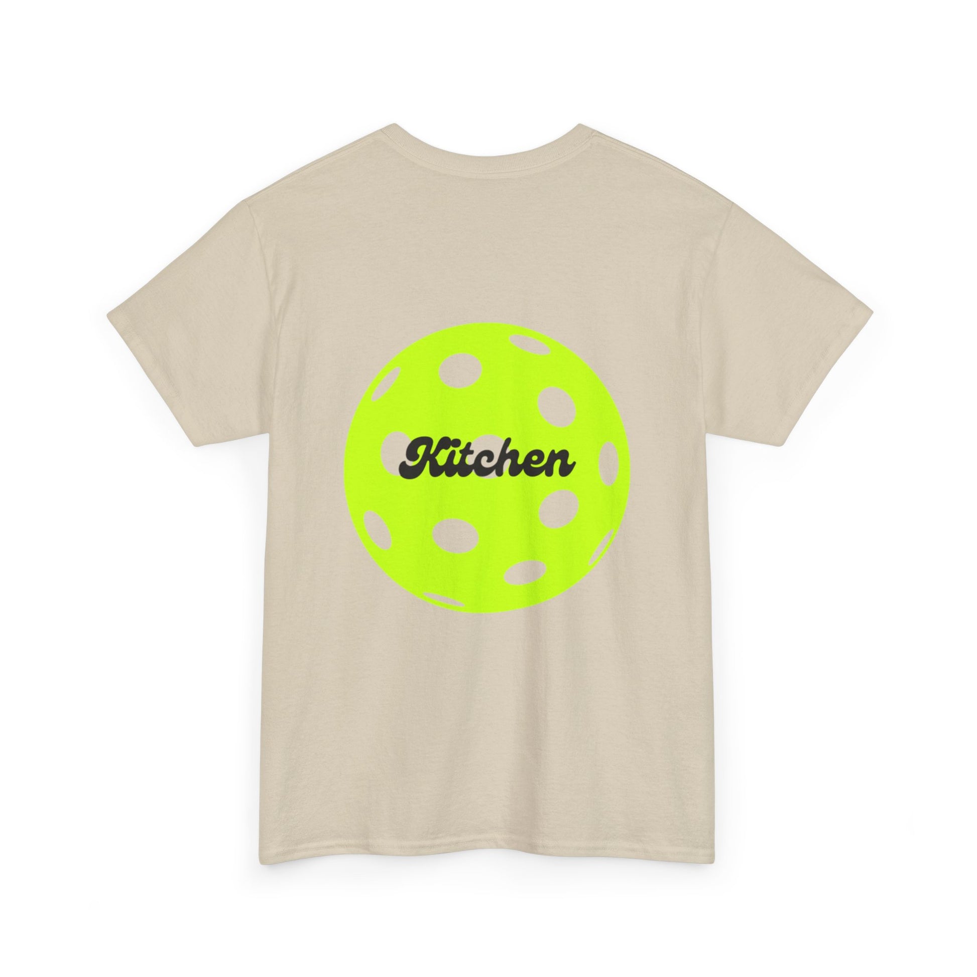 Kitchen Pickleball Tee shirt sand  Back