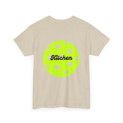 Kitchen Pickleball Tee shirt sand  Back