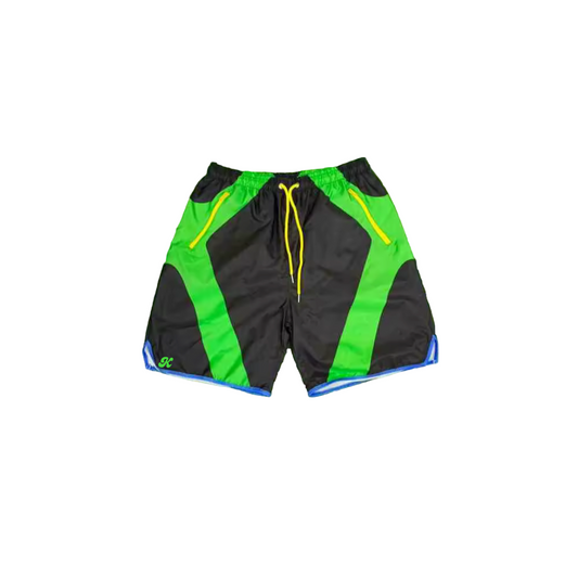 Kitchen Electric Court Shorts – Nylon Neon Green & Black