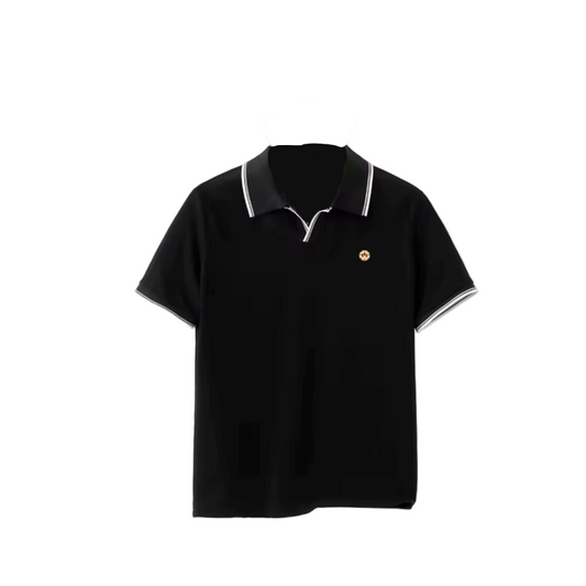 Kitchen On Court Heritage Pickleball Polo- Black